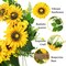 Summer Sunflower Wreath for Front Door – 20" Farmhouse Wreath with Welcome Sign & Bow, Bright Seasonal Decor for Porch, Patio, or Window